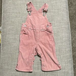 Gap baby girl pink corduroy overalls 6-12 M